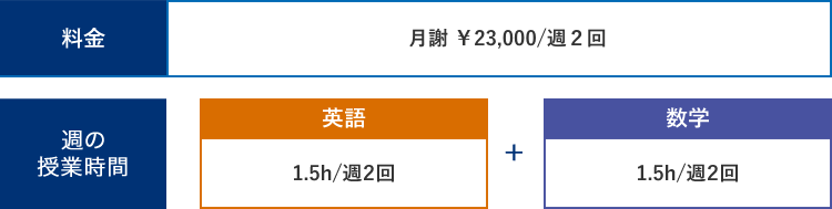 月謝 ¥23,000/週2回